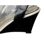 White House | Black Market Ashton Leather Ankle Strap Wedge Heel Sandals Chain 9 Photo 7