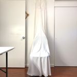 Nouvelle Amsale Bonnie Lace Crepe Illusion Column Wedding Dress Size 8 Photo 3