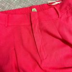 Farm Rio NWOT  Pleated Linen Blend Pink Shorts Size XL Elastic Stretch Pockets Photo 6