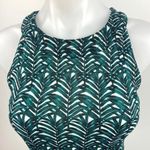H&M Green Palm Leaf Print Sleeveless Crewneck Mini Career Office Sheath Dress S Photo 2