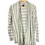 Tommy Hilfiger Light Gray Stripe Open Front Cardigan Sweater S Photo 0