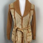 Vintage 70’s Suede Leather and Knit Jacket Small Photo 0
