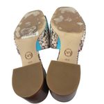 Michael Kors  Ingrid Snakeskin Leather Round Toe Slip On Mules Dress Sandals 9.5M Photo 3