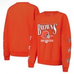NFL Cleveland Browns Game Couture Oversized Orange Sweatshirt Size Large Photo 1
