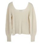 Madewell Soft Wool Cashmere Square Neck Sweater Heather Cloud Size Medium NEW Photo 10