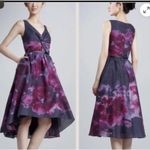 Target Lela Rose x  Dress Purple Floral Watercolor Silk Blend Asymmetrical Sz 12 Photo 1