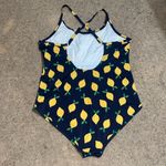 Hanna Andersson Lemon One Piece Swim Suit Navy Blue XL Blue Photo 2