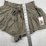 Sincerely Jules Ruffle Shorts Drawstring Waist Casual Green Size XS/S Photo 2