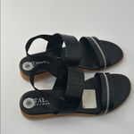 Italian Shoemakers  Black Croc-Embossed Sandals Photo 11