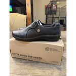 Clarks COLLECTION Womens Cora Poppy Slip On Comfort Dress Shoe Size 8 Black Wide Photo 2
