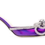 Mach & Mach  double-bow crystal-embellished mules purple size 39 Photo 5