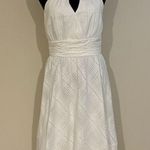 White House | Black Market EUC keyhole top halter top open back white dress size 2 Photo 0