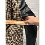 Anthropologie NEW By  Menswear Fabric Mix Vegan Leather Houndstooth Blazer S $158 Photo 6