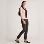 Quince NWT Ultra-Stretch Ponte Straight Leg Pants in Espresso Brown Sz S Photo 1