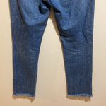 AGOLDE Riley High Rise Straight Asymmetrical Frayed Raw Hem Crop Jeans Size 25 Photo 12