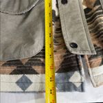 Women's Leather mixed media vintage southwestern Euro Mond Aztec jacket XL Gray Photo 15