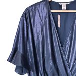 Victoria's Secret NWT  Very Sexy Sleepwear Shiny Romper Jumper M Metallic Blue Photo 8