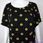 Unique Vintage  X GB Gwynnie Bee‎ Sunflower Black Dress, L Photo 5