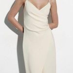 ZARA  sparkly strap midi dress in cream Photo 1