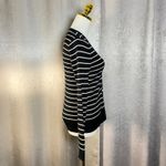 Ralph Lauren Lauren Petite Striped Silk Cardigan Navy White V Neck Button Front Photo 3