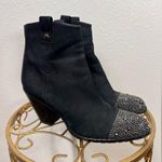 Stuart Weitzman Suede Crystal Studded Bootie Boots Size 6 Photo 1
