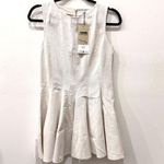 ZARA NWT  Sleeveless Fit and Flare Skater Mini Denim Dress Beige Women's Size S Photo 2