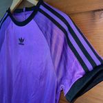 Adidas Purple With Black Three Stripes Short Sleeve Romper/Jumpsuit Size M Size M Photo 2