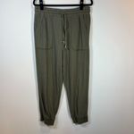 Anthropologie Saturday Sunday Billie Textured Jogger Pants Olive Casual Sz Large Green Photo 1