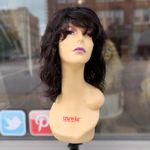 100% human hair Natural Dark Brown Wig Photo 2