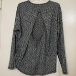 Lululemon space dye black long sleeve keyhole back shirt size 10 Photo 1