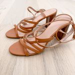 J.Crew  Stella Leather‎ Strappy Heeled Sandal Brown Womens Size 11 Photo 3