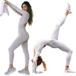 FP Movement Free People Good Karma Long Sleeve Jumpsuit Women's M/L Ice Gray NWT Size undefined Photo 3