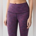Lululemon  Wunder Under Crop II (Roll Down) Space Dye Naval Blue Magenta Photo 0