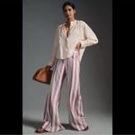 Pilcro Anthropologie Henley Blouse Size Large Pink Rose Photo 2