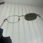 Ann Taylor Womenโs Black Oval Sunglasses Metal Frame Photo 6