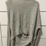 Free People  Sensual Wrap Sweater Grey Photo 2