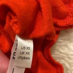 Free People FP Beach  Red Orange Long Sleeve Tie Cuff Peasant Top EUC Sz XS Photo 7