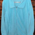 Denim & Co. Fleece Zip Front Long Sleeve Jacket 28” P2P Blue Size 3X Photo 0