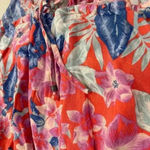 American Eagle  Sleeveless Pink Blue Floral Print Shorts Romper Women’s Size XXS Photo 3