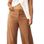Anthropologie Pilcro The Vintage Bow Full Length Pants Taupe Size 34 NEW Photo 0