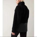 Athleta Cozy Sherpa Snap Sweatshirt Pullover Black Small‎ Quilted Cozy Fleece Photo 10