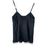 Gap NWT | S | Deep V-Neck Pleated Cami Tank Top Sheer Tulle Accent Sleeveless Photo 3