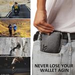 Chain Wallet for Men, Mens Wallet with Chain Genuine Leather Purse RFID Blocking Bifold Wallets for Men with ID Window (Black) Photo 1