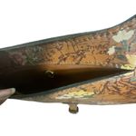 Patricia Nash English Garden Floral Map London Brown Leather Saddle Bag Photo 5