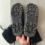 Vintage SO Black Suede Leather Sherpa Lined Winter Snow Boots Size 8M Photo 2