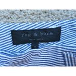 Rag and Bone  Preppy Nautical Pinstripe Shorts 4 Blue White Coastal Boho Yacht Club Photo 3