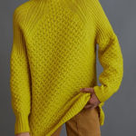 Anthropologie Sweater Size XS Bia Mock Neck Tunic Balloon Sleeve Lime Photo 0