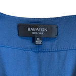 Aritzia Babaton | XS | 100% Silk Moody Blue Corbett Cap Sleeve Faux Wrap Romper Photo 2