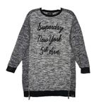 Superdry Dress Womens Medium Black Gray Cut & Sew Sweatshirt Dress Streetwear Photo 0