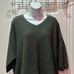 Pure Jill Knit Sweater Olive Green Silk Wool Blend Pullover Front Pocket M Size M Photo 1